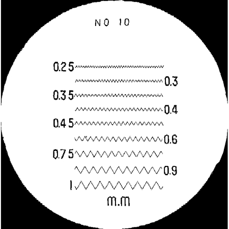 MITUTOYO Reticle #10 for Pkt Comparator 183-111